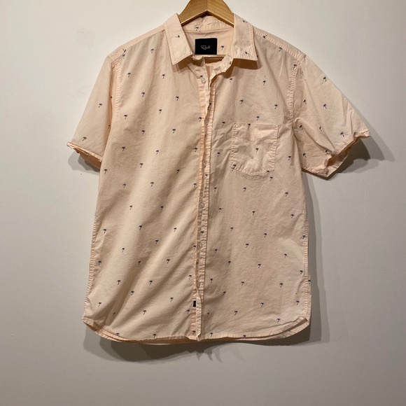 Rails Carson Button Down Short Sleeve Shirt in Palm Print - Picture 1 of 4